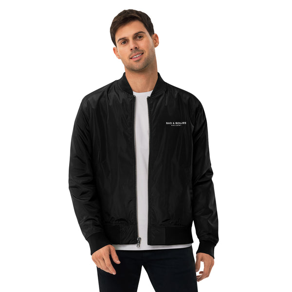 Essentials black bomber jacket