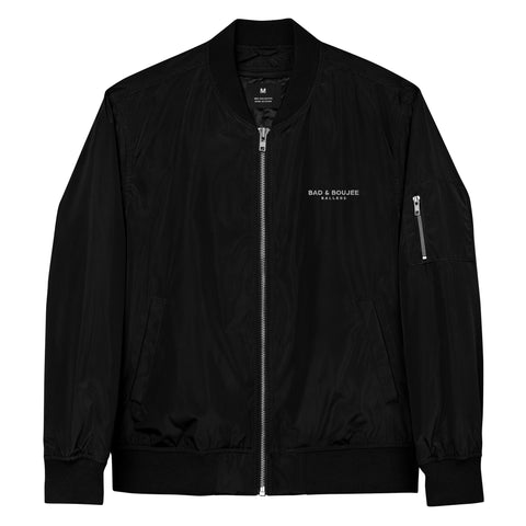 Essentials black bomber jacket