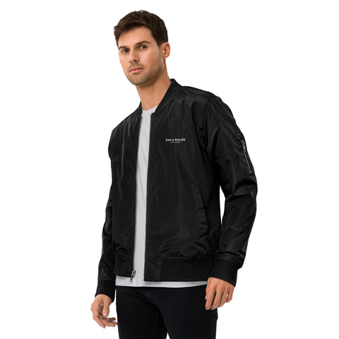 Essentials black bomber jacket